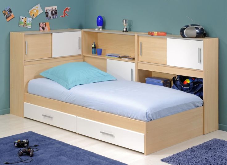 childrens single bed with storage