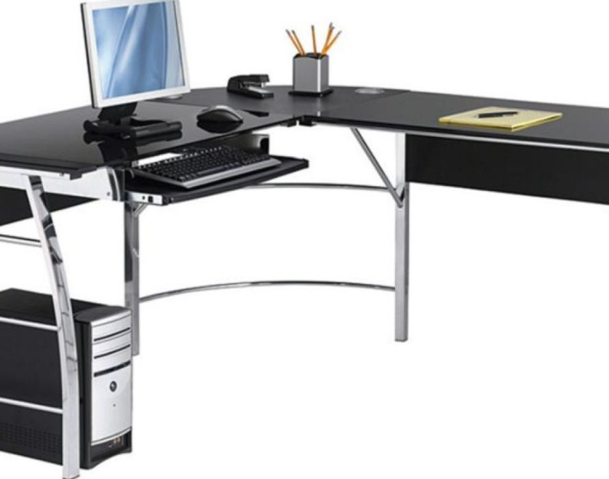 Furniture Office Depot Glass Computer Desk Office Depot Glass