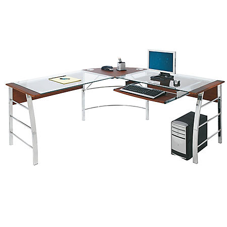 Furniture Office Depot Glass Computer Desk Stunning On Furniture