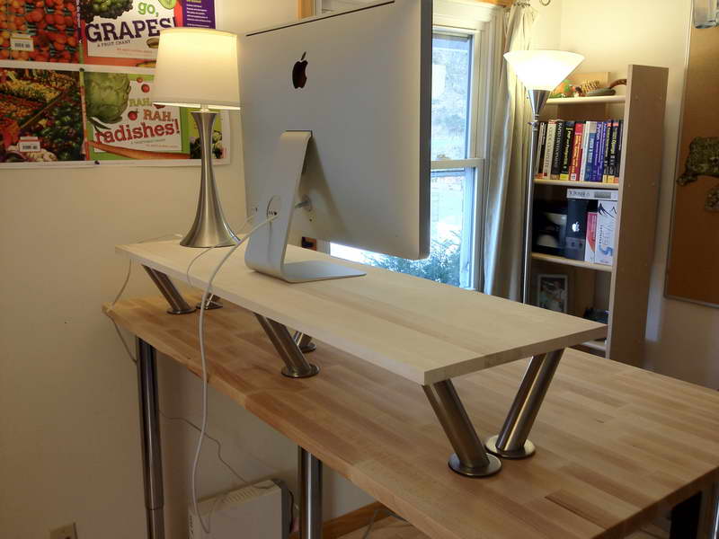 Interior Stunning Natural Brown Wooden Diy Corner Desk Stunning