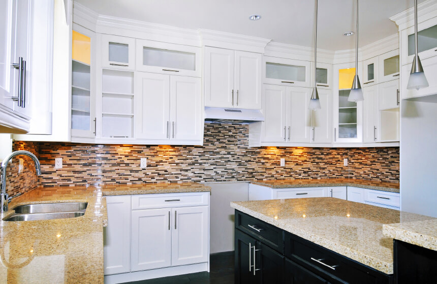 Kitchen Tile Kitchen Countertops White Cabinets Imposing On Throughout With Tiles And Decor 5 Tile Kitchen Countertops White Cabinets