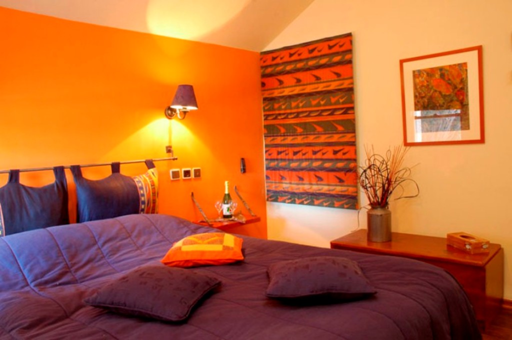 Bedroom Bedroom Colors Orange Fresh On Throughout Wall Color With Purple Bedding Set For Ethnic 23 Bedroom Colors Orange