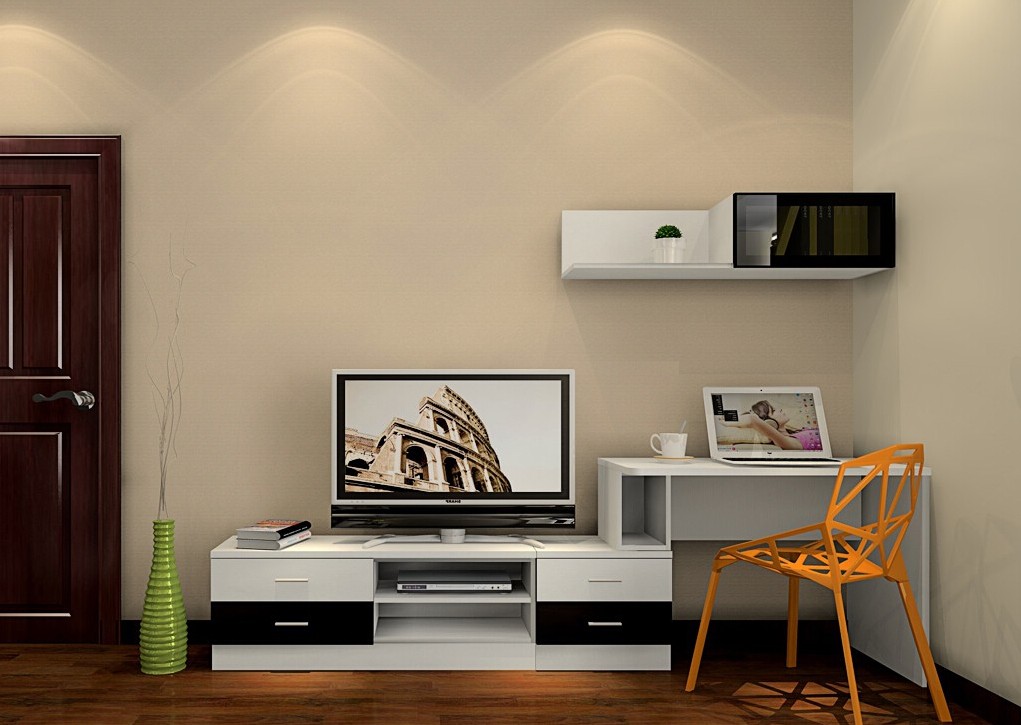 Bedroom Bedroom With Tv And Computer Stylish On Within Mini Living