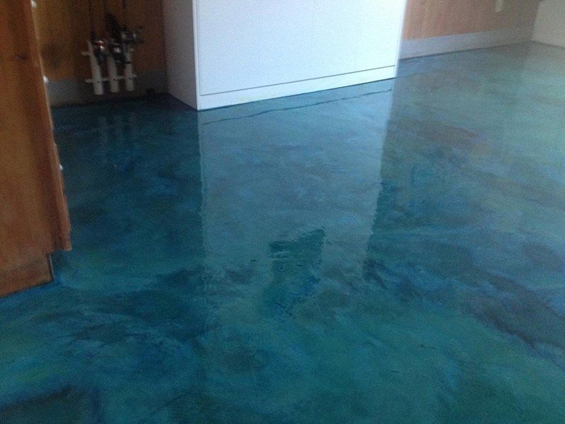 Home Blue Stained Concrete Patio Blue Stained Concrete Patio