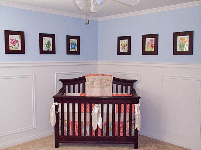 Bedroom Chair Rail Nursery Stunning On Bedroom Intended Baby