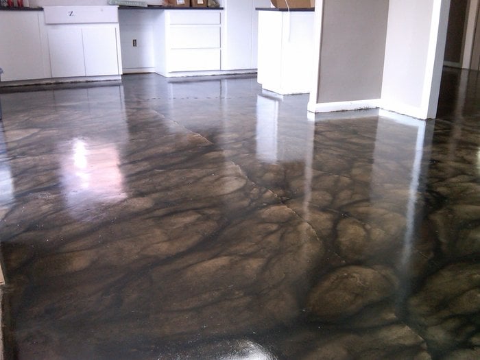 Floor Dark Stained Concrete Floors Interesting On Floor With