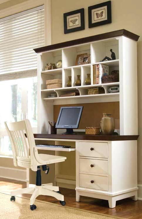 Office Home Office Desk Hutch Modest On Intended For Small With