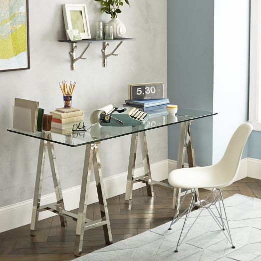 Office Home Glass Desk Contemporary Desks Office Glass Desk Contemporary
