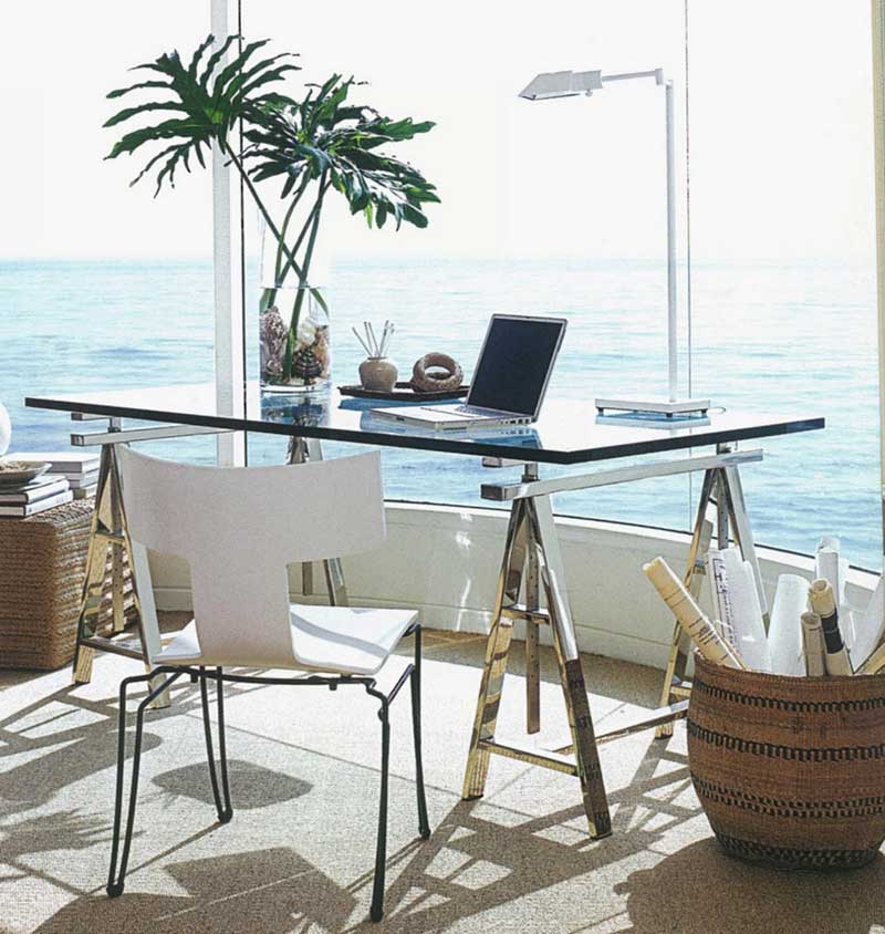 Office Home Glass Desk Desks Black
