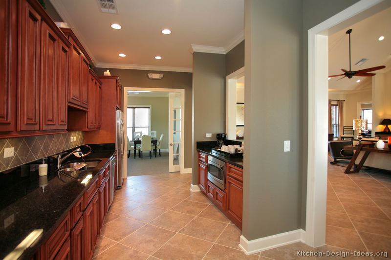 Kitchen Kitchen Wall Colors With Dark Cabinets Modern On Within
