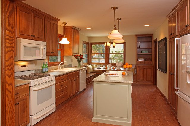 Kitchen Kitchens With White Appliances And Oak Cabinets Appliances