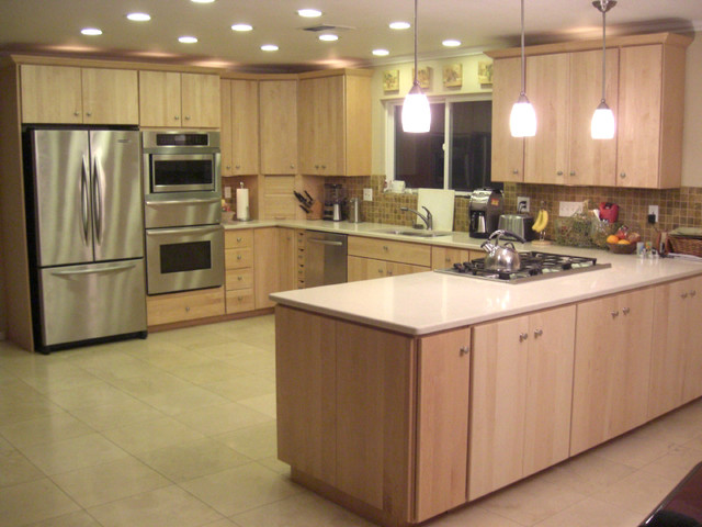Kitchen Light Maple Kitchen Cabinets Stylish On Inside Craft