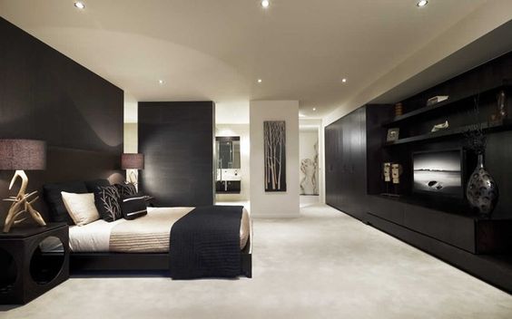 Bedroom Modern Mansion Master Bedroom With Tv Creative On