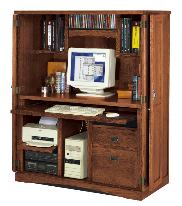 Office Oak Hidden Home Office Amazing On Desk Solid Twin Pedestal