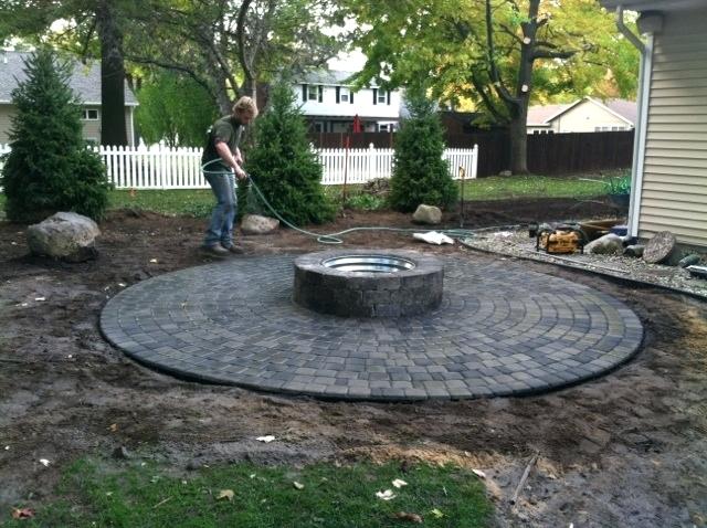 Floor Patio Pavers With Fire Pit Magnificent On Floor Pertaining