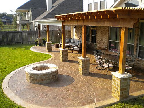 Other Patio With Fire Pit And Pergola Marvelous On Other Cover