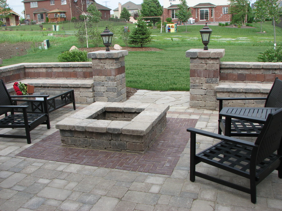 Other Patio With Square Fire Pit Astonishing On Other Stamped
