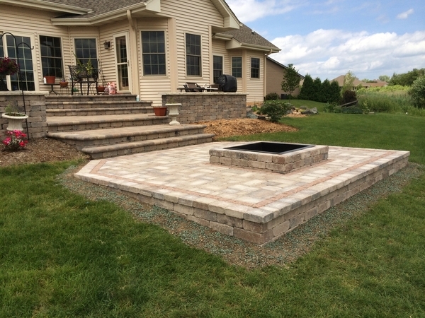 Other Patio With Square Fire Pit Astonishing On Other Stamped