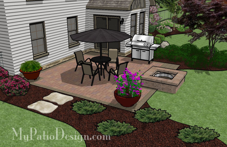Other Patio With Square Fire Pit Astonishing On Other Stamped