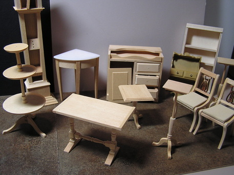 dollhouse unfinished furniture