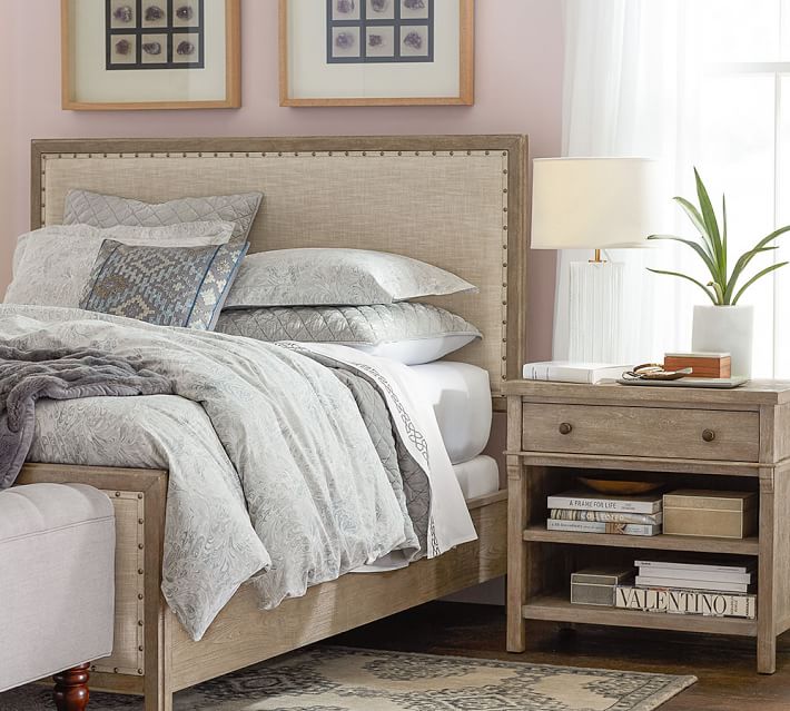 Furniture Upholstered Bed Bedroom Bedrooms With Gray Upholstered