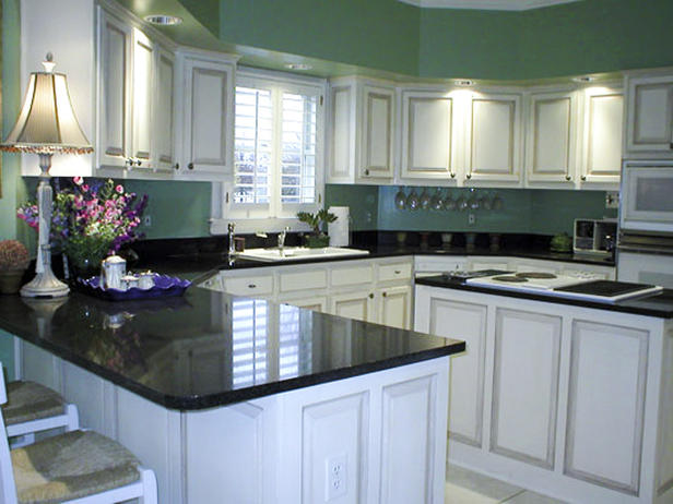 Kitchen White Kitchen Cabinets With Black Countertops Magnificent