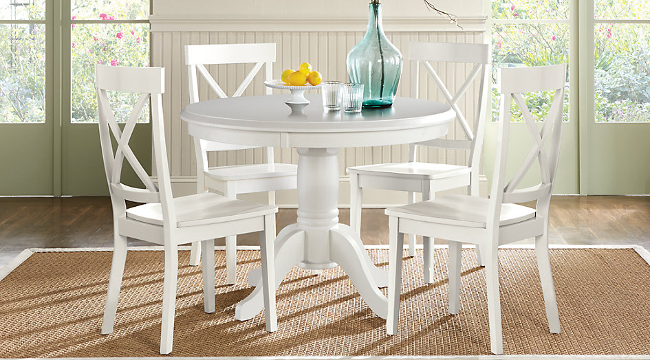 Kitchen White Round Kitchen Table Antique White Round Kitchen