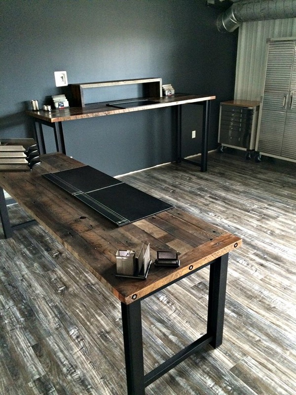 Furniture Wood Office Desk Remarkable On Reclaimed Home