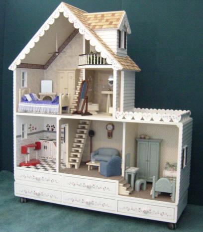 wooden barbie dollhouse