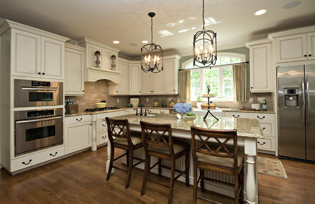 Kitchen Antique White Kitchen Dark Floors Excellent On Cabinets