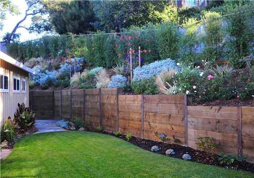 Other Backyard Retaining Wall Designs Imposing On Other Pertaining