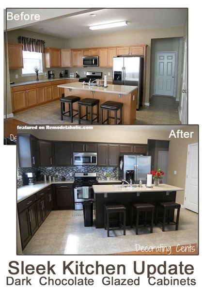 Kitchen Brown Painted Kitchen Cabinets Beautiful On In Before And