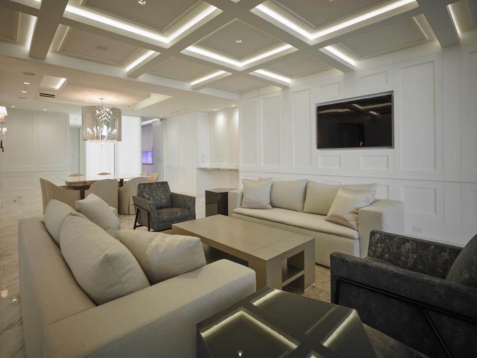 Interior Coffered Ceiling Lighting Astonishing On Interior