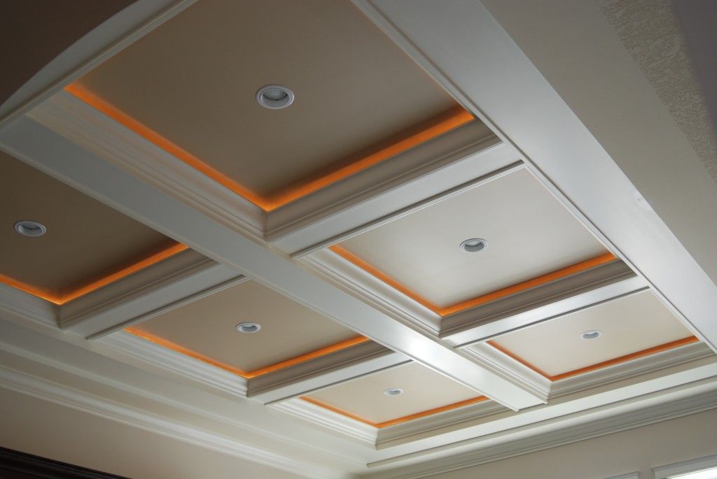 Interior Coffered Ceiling Lighting Astonishing On Interior