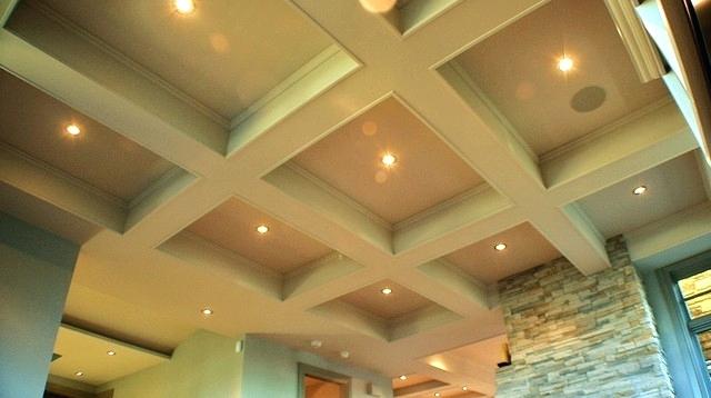 Interior Coffered Ceiling Lighting Exquisite On Interior