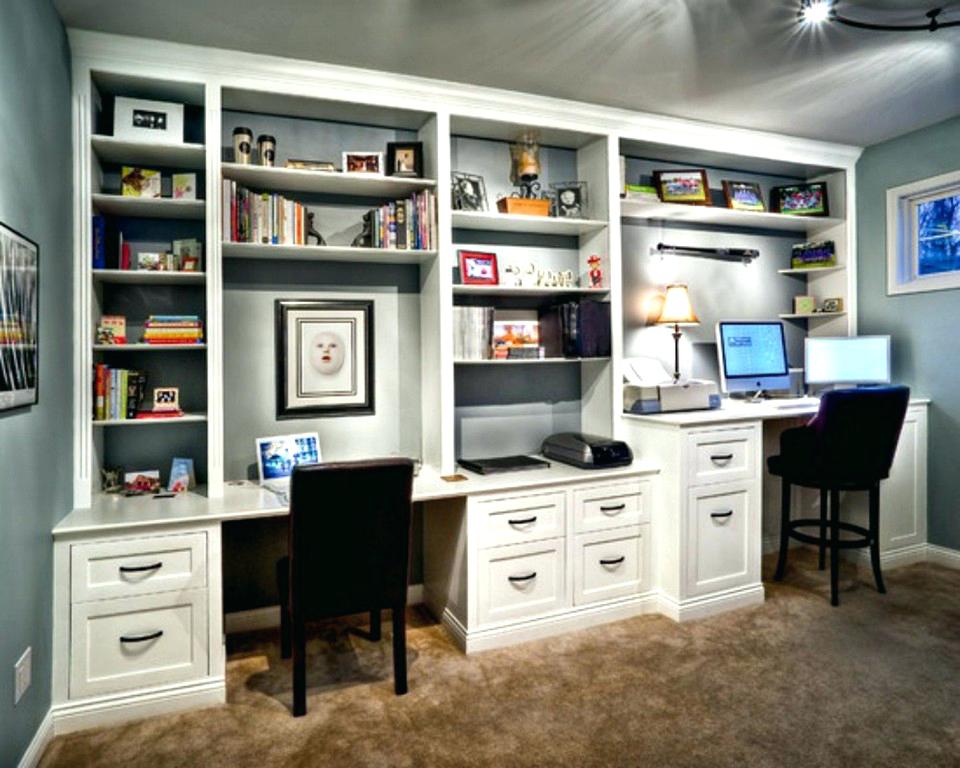 Office Dual Desk Bookshelf Small Amazing On Office And Ikea Custom