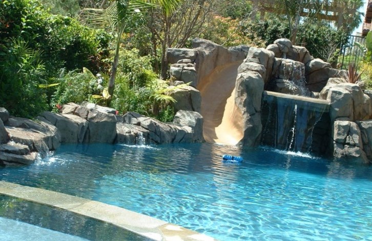 Other Home Swimming Pools With Slides Stunning On Other Intended
