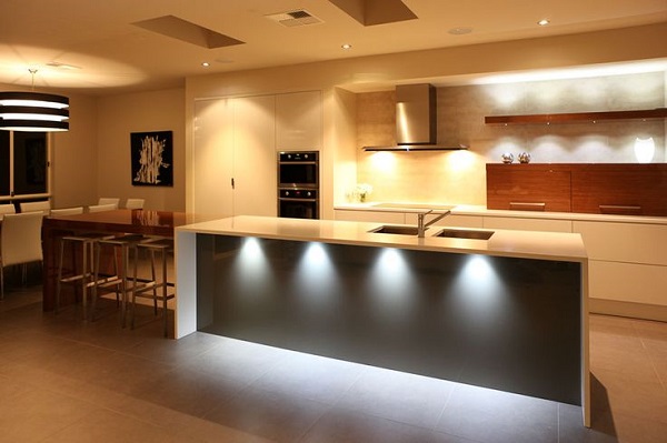 Kitchen Kitchen Bench Lighting Fine On Intended For Lovely