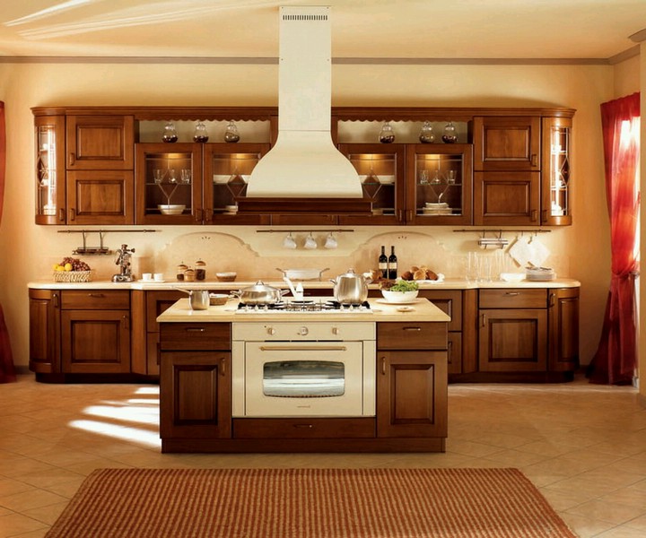 Kitchen Kitchens With Wood Cabinets And White Appliances Kitchens