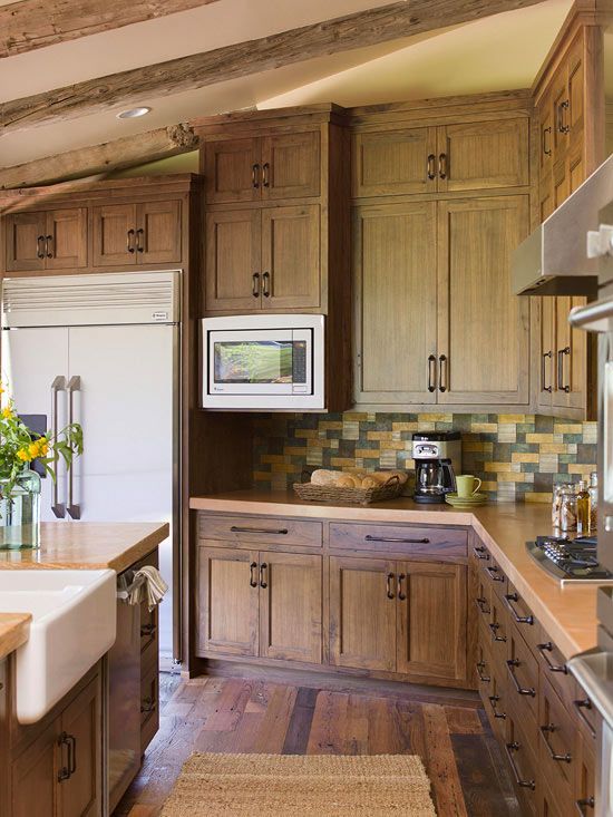 Kitchen Kitchens With Wood Cabinets And White Appliances Kitchens