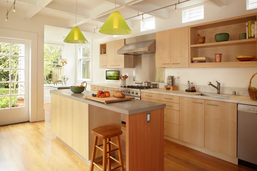 Kitchen Maple Kitchen Cabinets Contemporary Taupe Maple