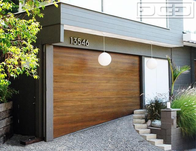 Home Mid Century Modern Garage Doors Charming On Home Regarding A