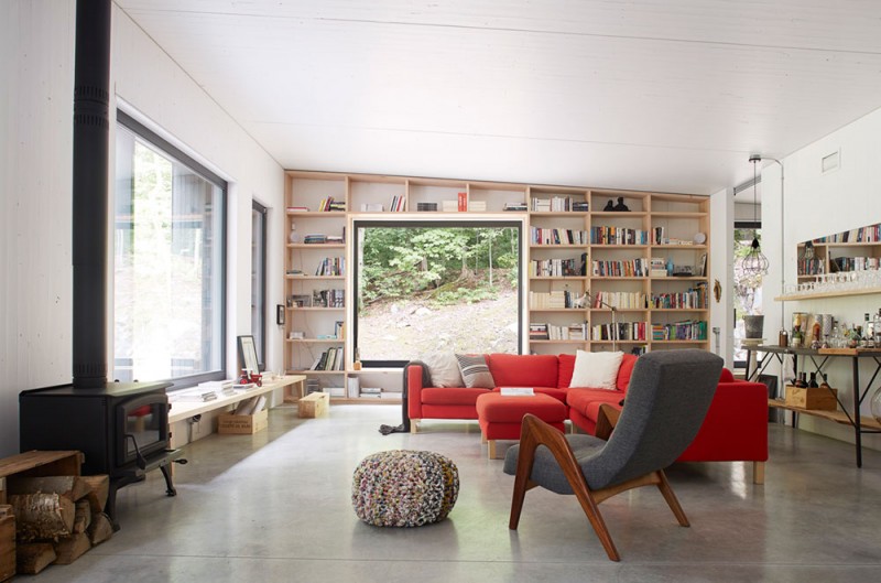 Interior Modern Cabin Interior Design On Chalet Forestier