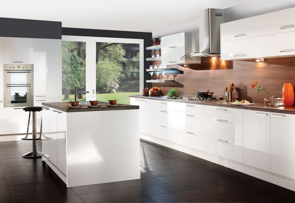 Kitchen Modern White Dark Floor Magnificent On Black
