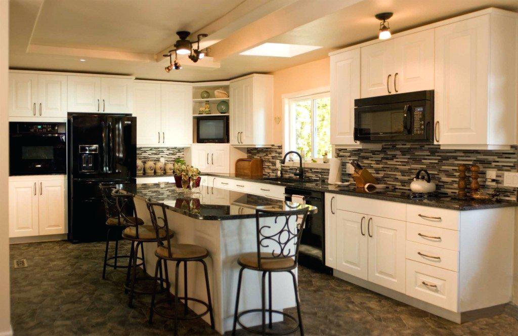 Kitchen Off White Kitchen With Black Appliances Off White Kitchens