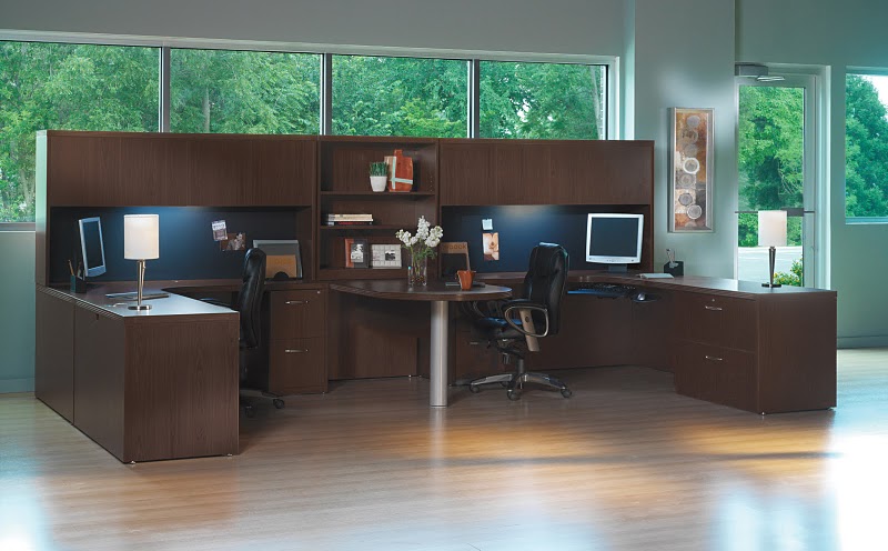 Furniture Office Desk For Two People Home Peninsula