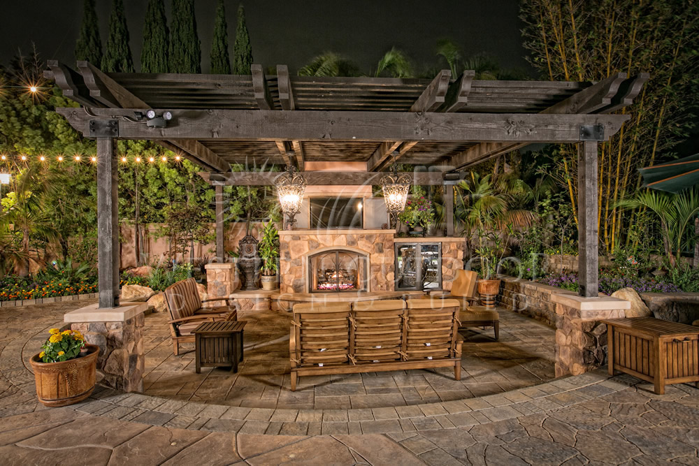 Home Patio Designs With Fireplace Charming On Home Throughout