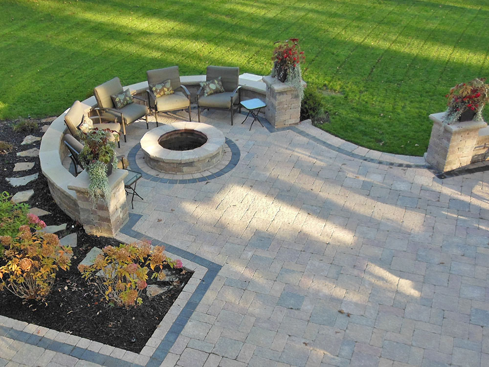 Home Paver Patio With Fire Pit Impressive On Home Outdoor Ideas