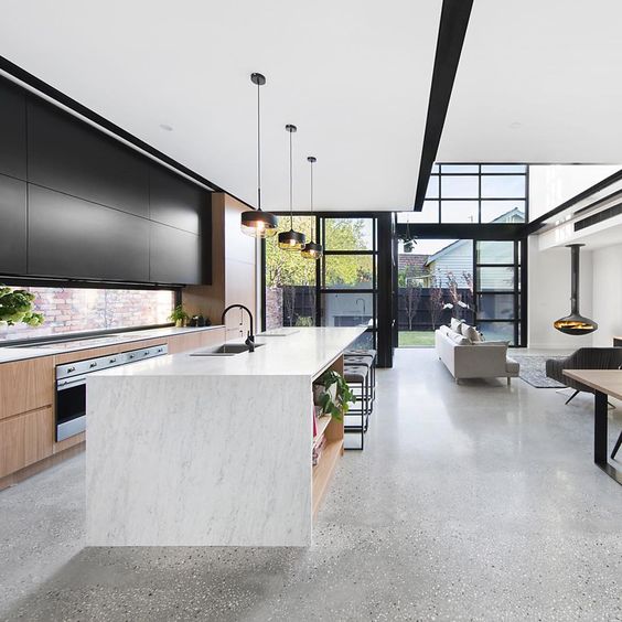 Floor Polished Concrete Floor In House Astonishing On