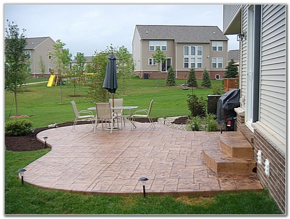 Home Simple Concrete Patio Designs Modern On Home Inside 27 Simple